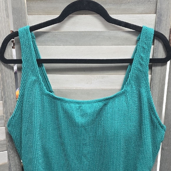 Women's Pucker Square Neck One Piece Swimsuit | Kona Sol | 20 - Picture 2 of 10